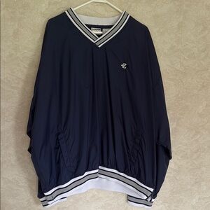 Navy V-Neck Men's pullover jacket